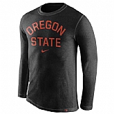 Oregon State Beavers Nike Conviction Long Sleeve Tri-Blend WEM T-Shirt - Heather Black,baseball caps,new era cap wholesale,wholesale hats